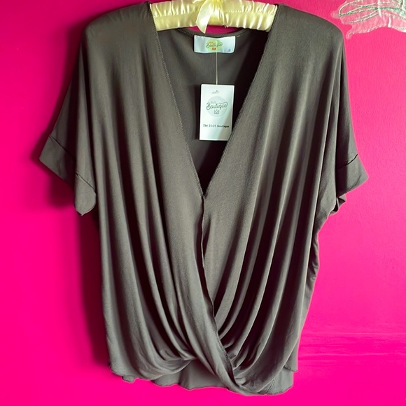 Tops - Crepe Wrap Front Top